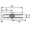 Square 0 Degree Bathroom Glass Fixing Clamp